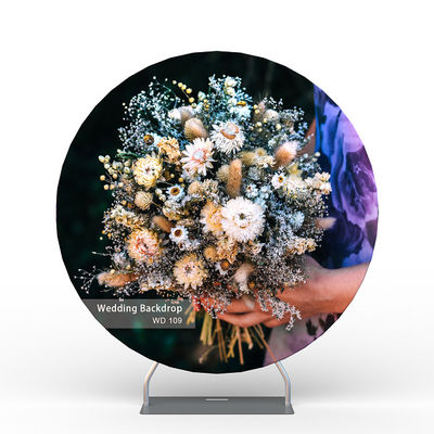 Présentoir rond acrylique l'épousant de haute qualité de contexte de rose de tissu de velours de décoration de contexte