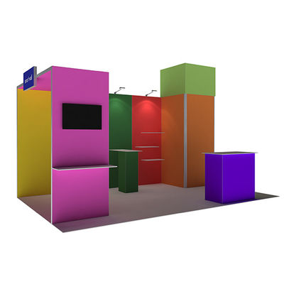 la cabine portative de salon commercial de 3x3 3x4 3x5 mure le système modulaire de tissu de SEG