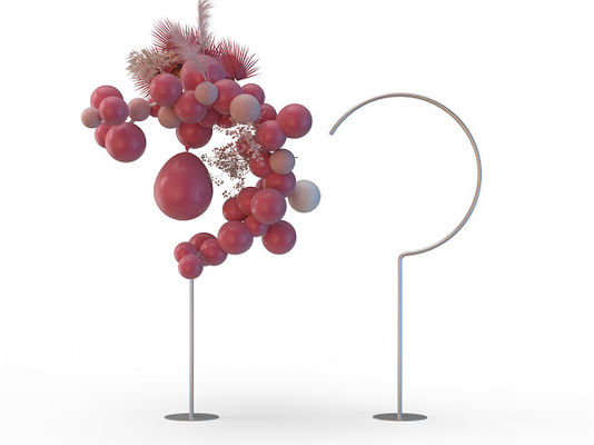 Présentoir rond acrylique l'épousant de haute qualité de contexte de rose de tissu de velours de décoration de contexte