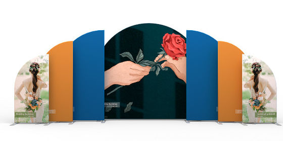 Présentoir rond acrylique l'épousant de haute qualité de contexte de rose de tissu de velours de décoration de contexte