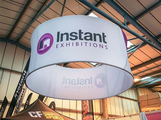 Signe accrochant conique 60in de bruit d'exposition de salon commercial pliable circulaire d'affichage